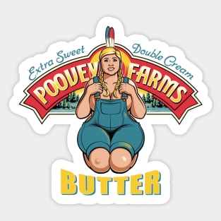 Poovey Farms Butter Sticker